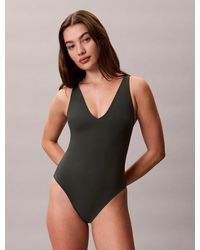 Calvin Klein - Scoop Back Swimsuit - Lyst