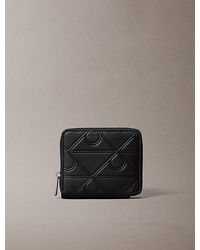 Calvin Klein - Zweifach Faltbares Portemonnaie Mit Durchgehendem Monogramm-Logo Und Reißverschluss - Lyst