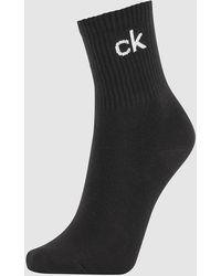 Calvin Klein Calcetines de deporte con logo - Negro