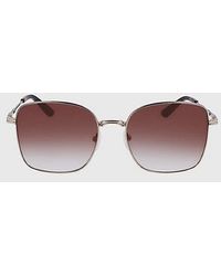 Calvin Klein - Rectangle Sunglasses - Lyst