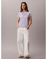 Calvin Klein - Script Logo Classic T-Shirt - Lyst