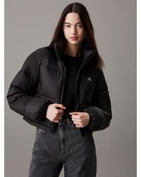 Calvin Klein - Cropped Down Puffer Jacket - Lyst