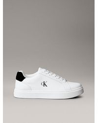 Calvin Klein - Leather Signature Logo Trainers - Lyst