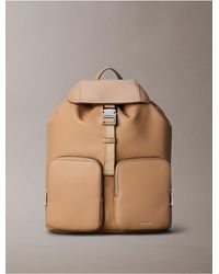 Calvin Klein - Logo Strap Flap Backpack - Lyst
