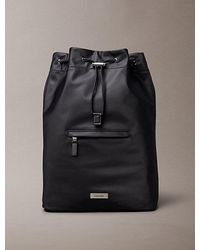Calvin Klein - Matte Nylon Rugzak Met Trekkoord - Lyst