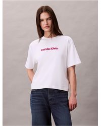 Calvin Klein - Embroidered Logo Graphic Classic T-Shirt - Lyst