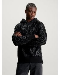 Calvin Klein - Sweat-shirt à capuche relaxed entièrement imprimé de logos - Lyst