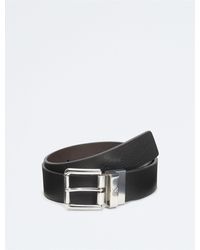 Calvin Klein - Pebbled Leather Reversible Jean Belt - Lyst