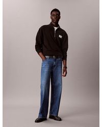 Calvin Klein - Cotton Terry Quarter Zip Sweatshirt - Lyst