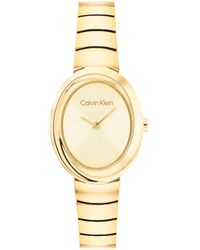 Calvin Klein - Oval Twisted Bezel Bracelet Watch - Lyst