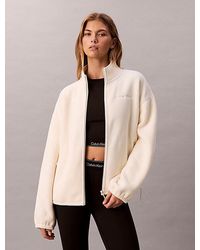 Calvin Klein - Jeans Relaxed Fleece Mock Neck Jacket - Lyst