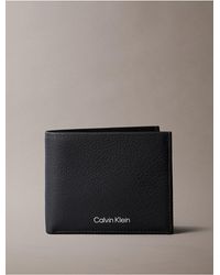 Calvin Klein - Pebble Grain Leather Bifold Wallet - Lyst