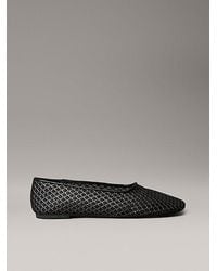 Calvin Klein - Shimmer Mesh Ballerinas - Lyst
