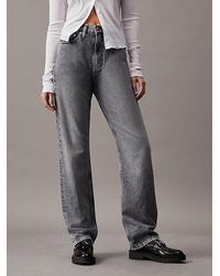 Calvin Klein - High Rise Straight Jeans - Lyst