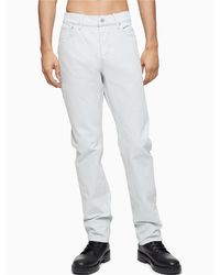 Calvin Klein Slim Straight Faded Grey Jeans in Gray for Men