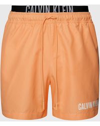 Calvin Klein - Double Waistband Swim Shorts - Intense Power - Lyst