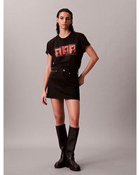 Calvin Klein - Kate Moss Graphic Boxy T-Shirt - Lyst