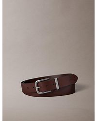 Calvin Klein - Tumbled Nappa Leather Belt - Lyst