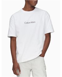Calvin Klein Cotton Relaxed Fit Standard Logo Crewneck T-shirt | Lyst