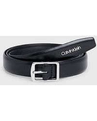 Calvin Klein - Cinturón slim de piel - Lyst
