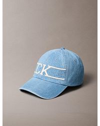 Calvin Klein - Denim-Baseballcap Mit Varsity-Monogramm-Logo - Lyst