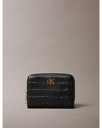 Calvin Klein - Leather Croc Effect Rfid Wallet - Lyst