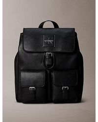 Calvin Klein - Pebbled Signature Logo Trolley Backpack - Lyst