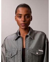 Calvin Klein - Denim Bomber Jacket - Lyst