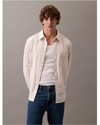 Calvin Klein - Calvin Klein Stripe Oxford Relaxed Button-Down Shirt - Lyst