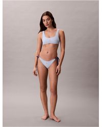 Calvin Klein - Tie Side Bikini Bottoms Ck Monogram - Lyst