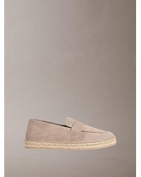Calvin Klein - Carlos Suede Espadrille Loafers - Lyst
