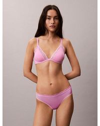 Calvin Klein - Triangle Bra Sensual Stretch Lace - Lyst