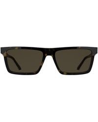 Calvin Klein - Acetate Slim Modified Rectangle Sunglasses - Lyst
