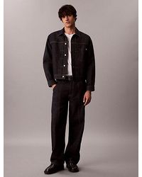 Calvin Klein - Jeans Pleated Denim Trucker Jacket - Lyst