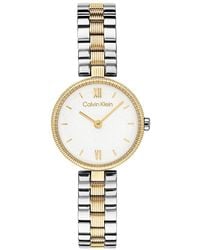Calvin Klein - Gleam Two Tone Steel Watch - Lyst