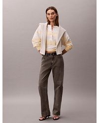 Calvin Klein - Jeans Varsity Stripe Henley Top - Lyst