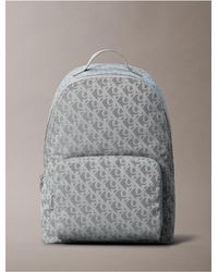 Calvin Klein - Calvin Klein Jacquard Monogram Logo Zip Backpack - Lyst
