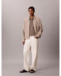 Calvin Klein - Slim Zip Neck Polo Shirt - Lyst