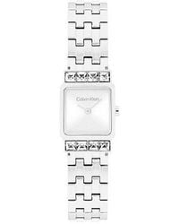Calvin Klein - Square Crystal Detail Bracelet Watch - Lyst