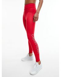Calvin Klein Gym Leggings - Red