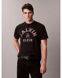 Calvin Klein - Varsity Logo Graphic Relaxed T-Shirt - Lyst