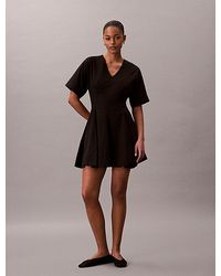 Calvin Klein - Jeans Short Sleeve Poplin Mini Dress - Lyst