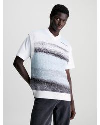Calvin Klein - Cotton Jacquard Knit Vest - Lyst