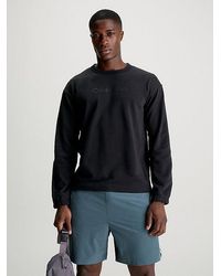 Calvin Klein - Sudadera de felpa de algodón con logo - Lyst