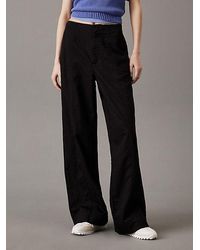Calvin Klein - Pantalones de lino y algodón suave - Lyst