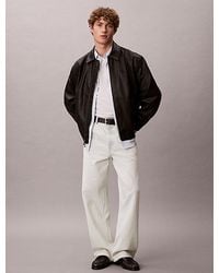 Calvin Klein - Jeans Faux Leather Bomber Jacket - Lyst