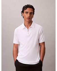 Calvin Klein - Slim Zip Neck Polo Shirt - Lyst