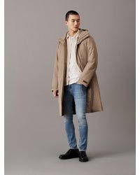 Calvin Klein - Technical Hooded Parka Coat - Lyst