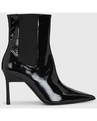 Calvin Klein - Stiletto-Chelsea-Boots aus Leder - Lyst