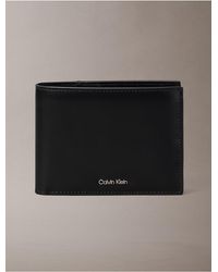 Calvin Klein - Leather Trifold Wallet - Lyst